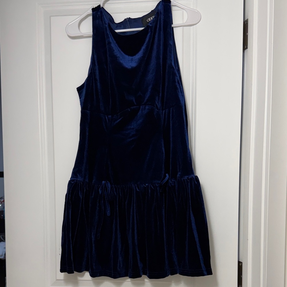 Cat & Jack Navy Velvet Kids Dress